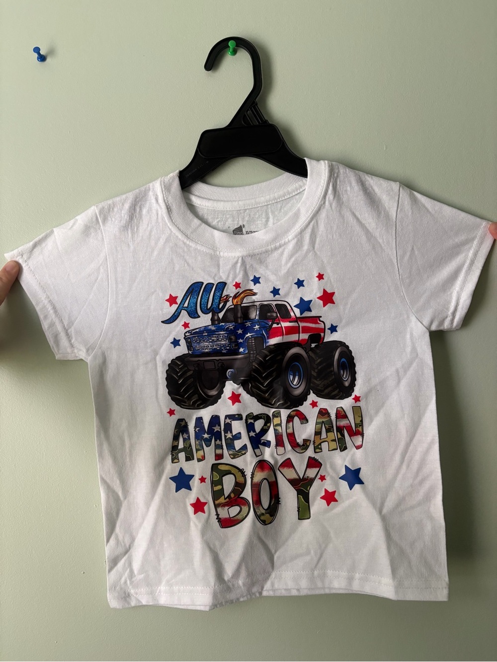 All American Boy White Graphic Tee XS